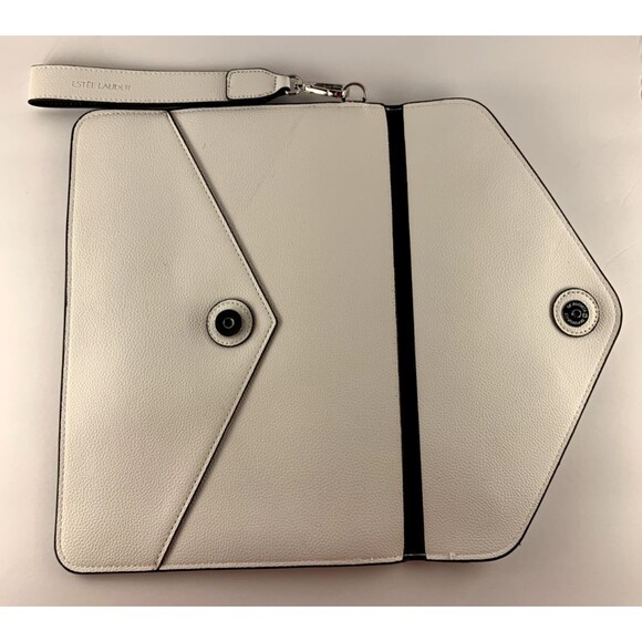 Estee Lauder White Grommet Wristlet Clutch Bag - Picture 3 of 4